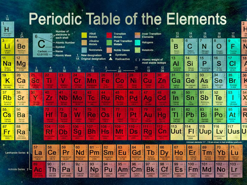 colorful periodic table